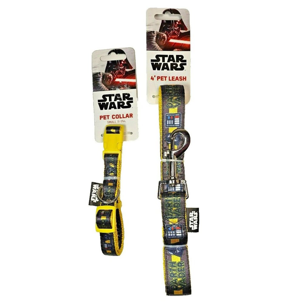 Star Wars Darth Vader 4' Pet Leash & Small Collar Set NEW Disney